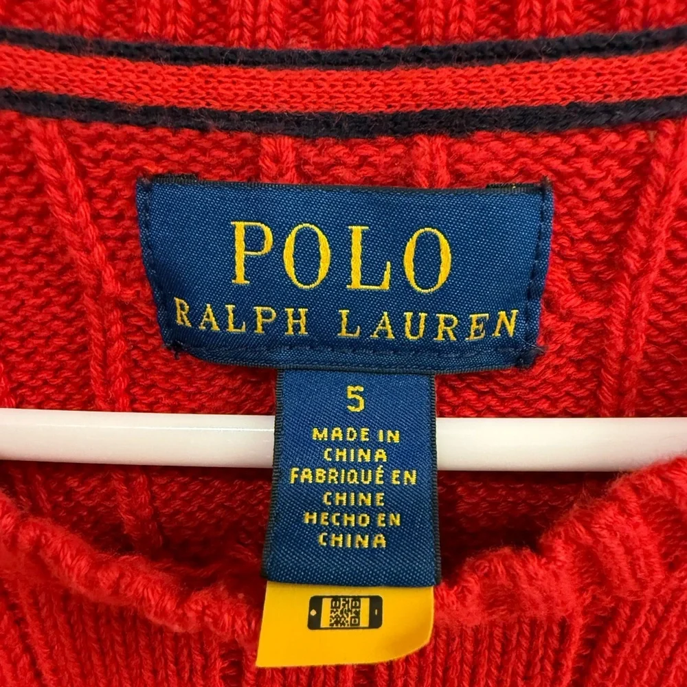 Polo by Ralph Lauren Men's Vibrant Red Crewneck Sweater - Picture 4 of 5
